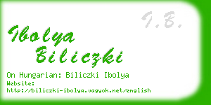 ibolya biliczki business card